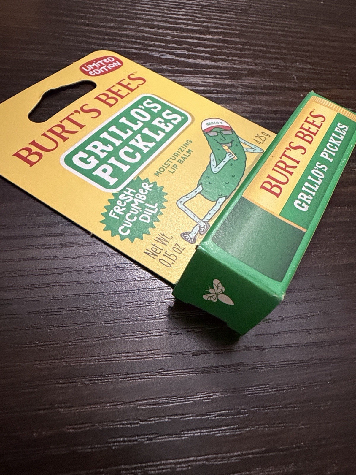 Burt’s Bees Grillo’s Pickles Limited Edition Lip Balm Cucumber Dill 0.15 oz