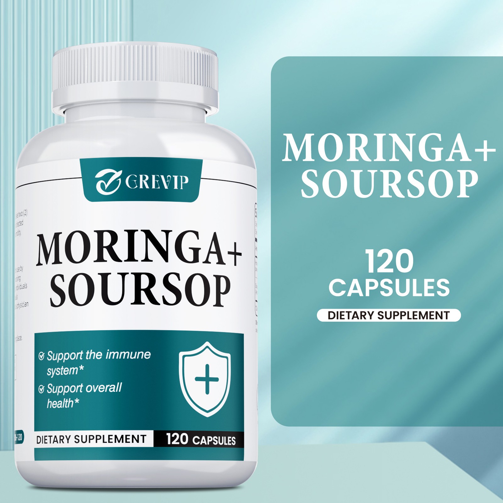 Moringa + Soursop 120pcs – Supports Cellular Health, Antioxidants, Improves Mood