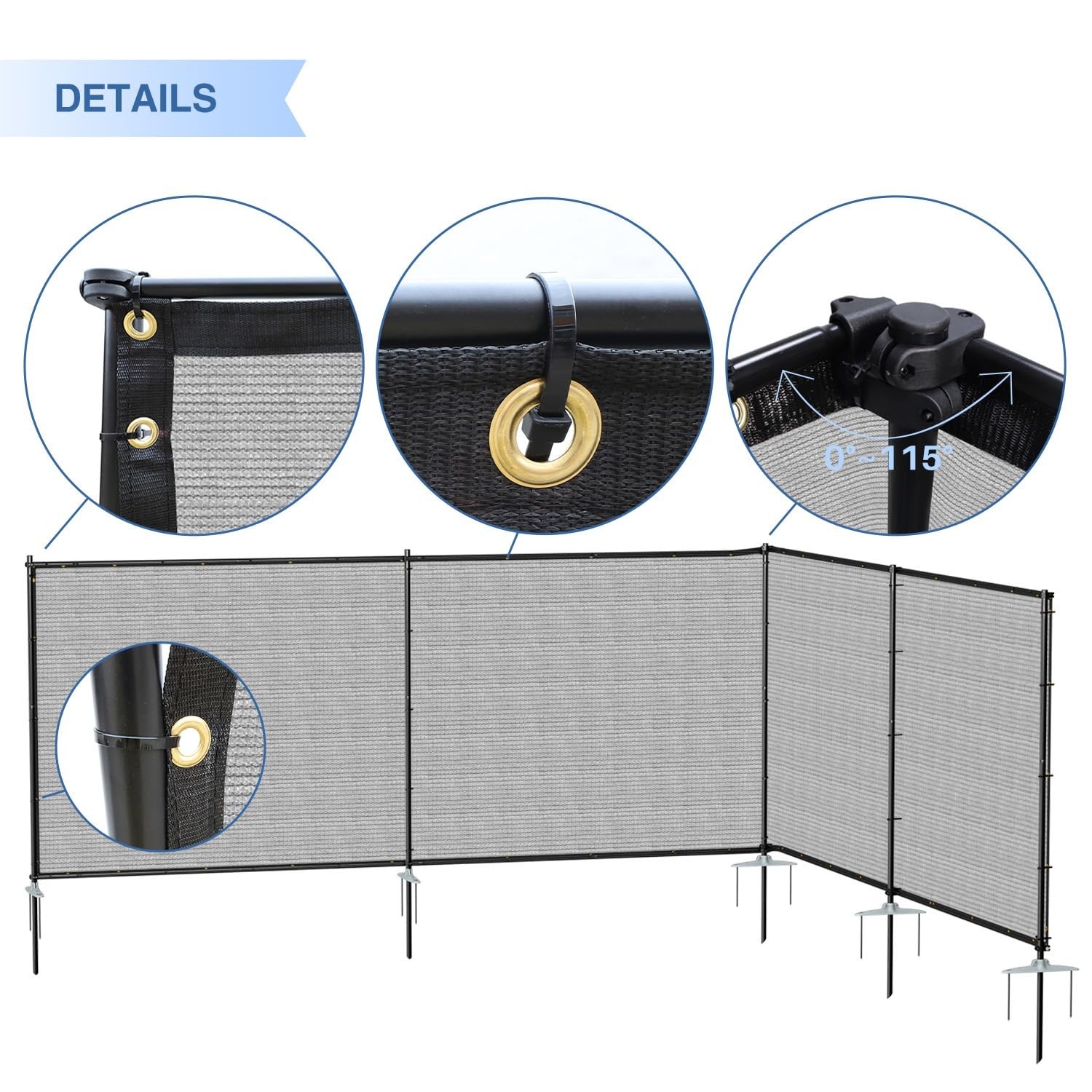E&K 6’x12′ Outdoor Privacy Screen Fence Panel Freestanding Backyard Patio Pri…
