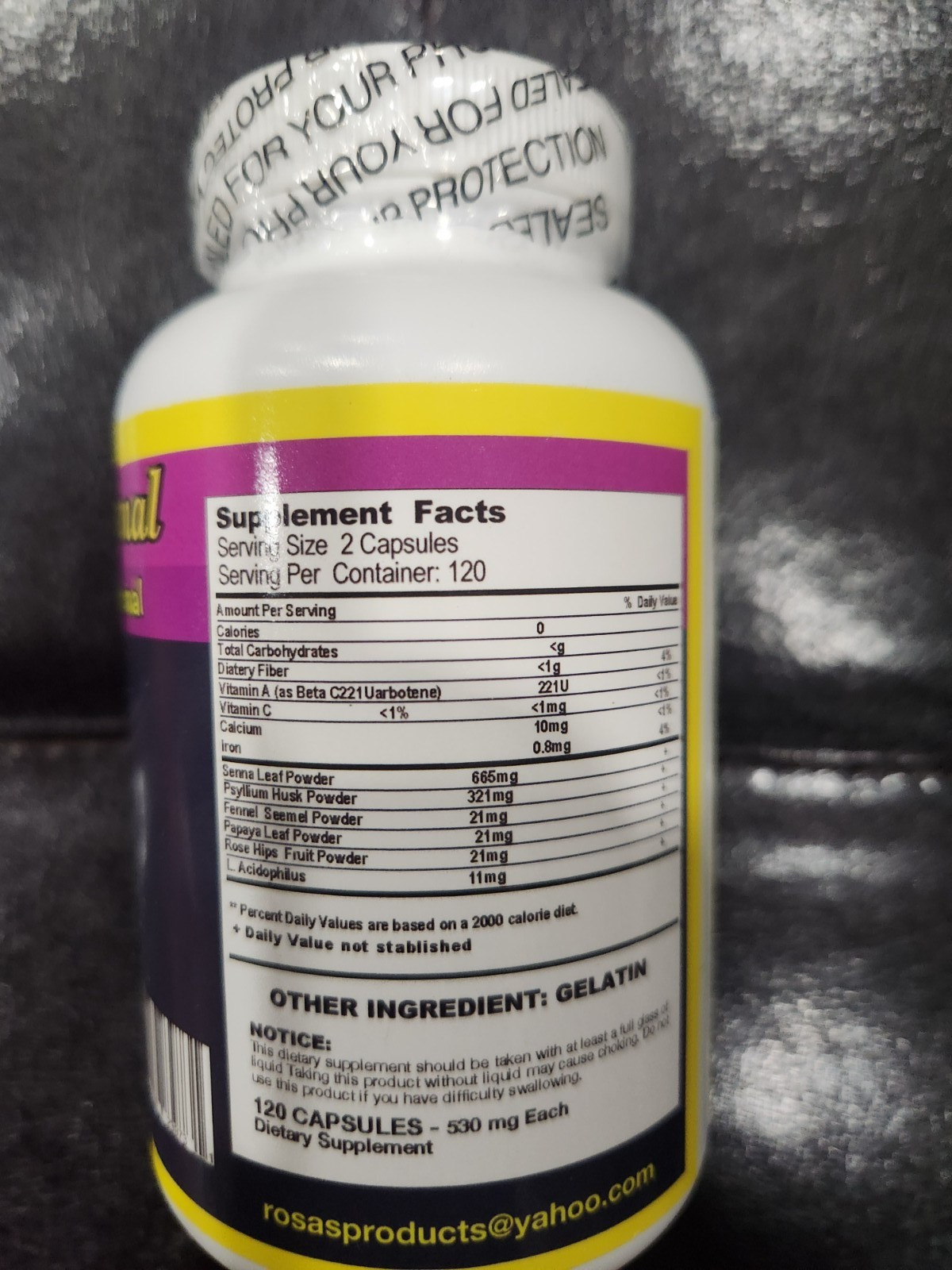 INTESTINAL CLEANSING LIMPIEZA INTESTINAL 120 CAPSULES 12/2029 RROSAS PRODUCTS