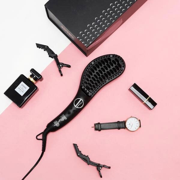 Brand New — Hair Straightener Brush, Ceramic Ionic Straightening Iron Comb