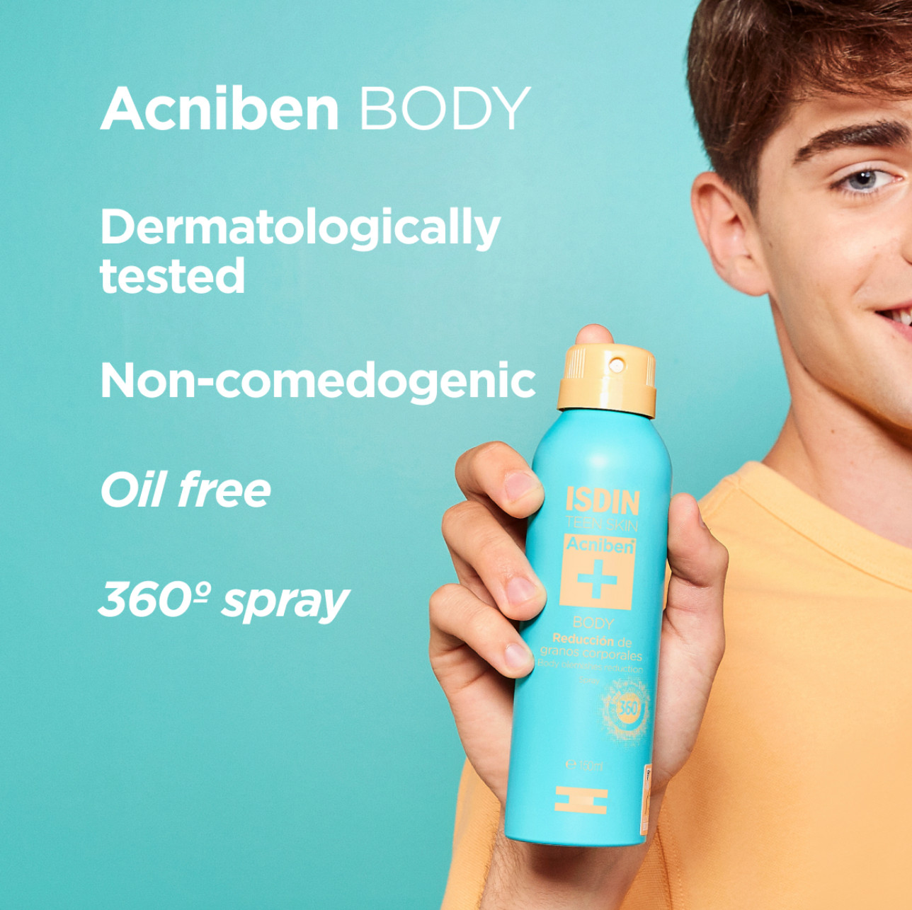 Isdin Acniben Body Spray, Reduces Body Blemishes, Non-Comedogenic, 150ml