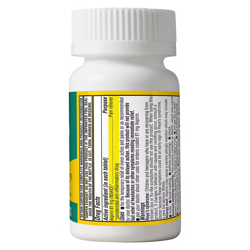 Low Dose Aspirin 81 mg 730 Tablets Coated Compare to Bayer Exp: 2028
