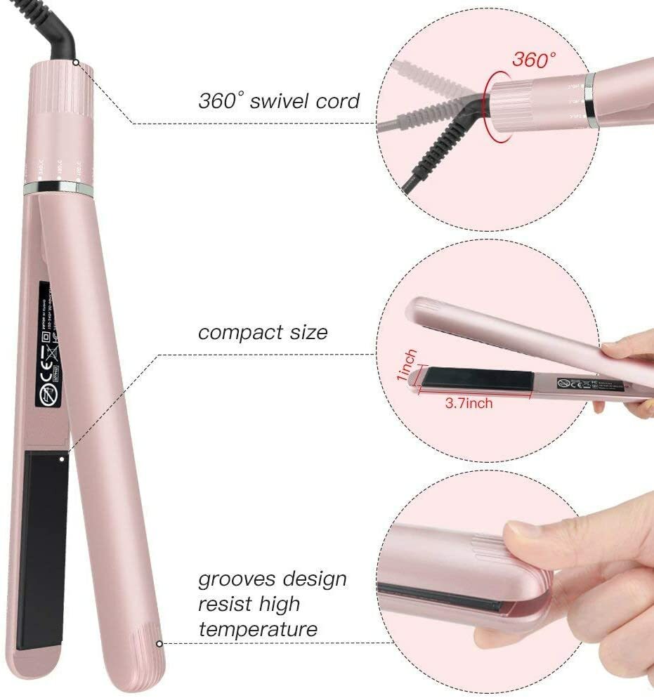 Hair Straightener Titanium Ceramic Flat Iron For Thick Hair