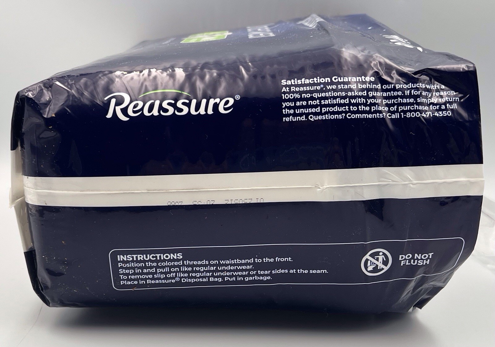 Reassure Unisex Adult Overnight Underwear Size L 36”-50” ~ 16 Count
