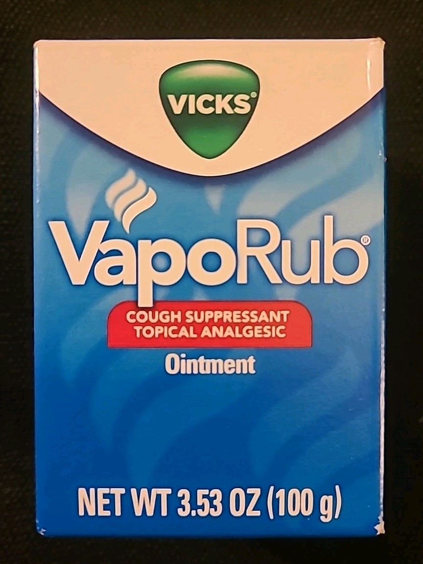 Vicks 223311 VapoRub Cough Suppressant Topical Analgesic Ointment – 3.53 Oz