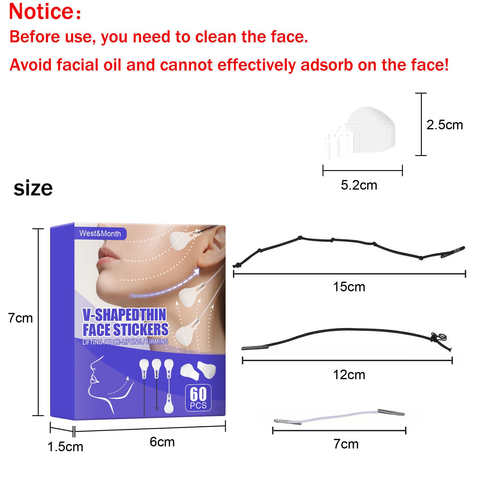 40/60/80X V Tapes Shape Tape Anti Wrinkle Instant Face Neck Eye Lift Face Lift