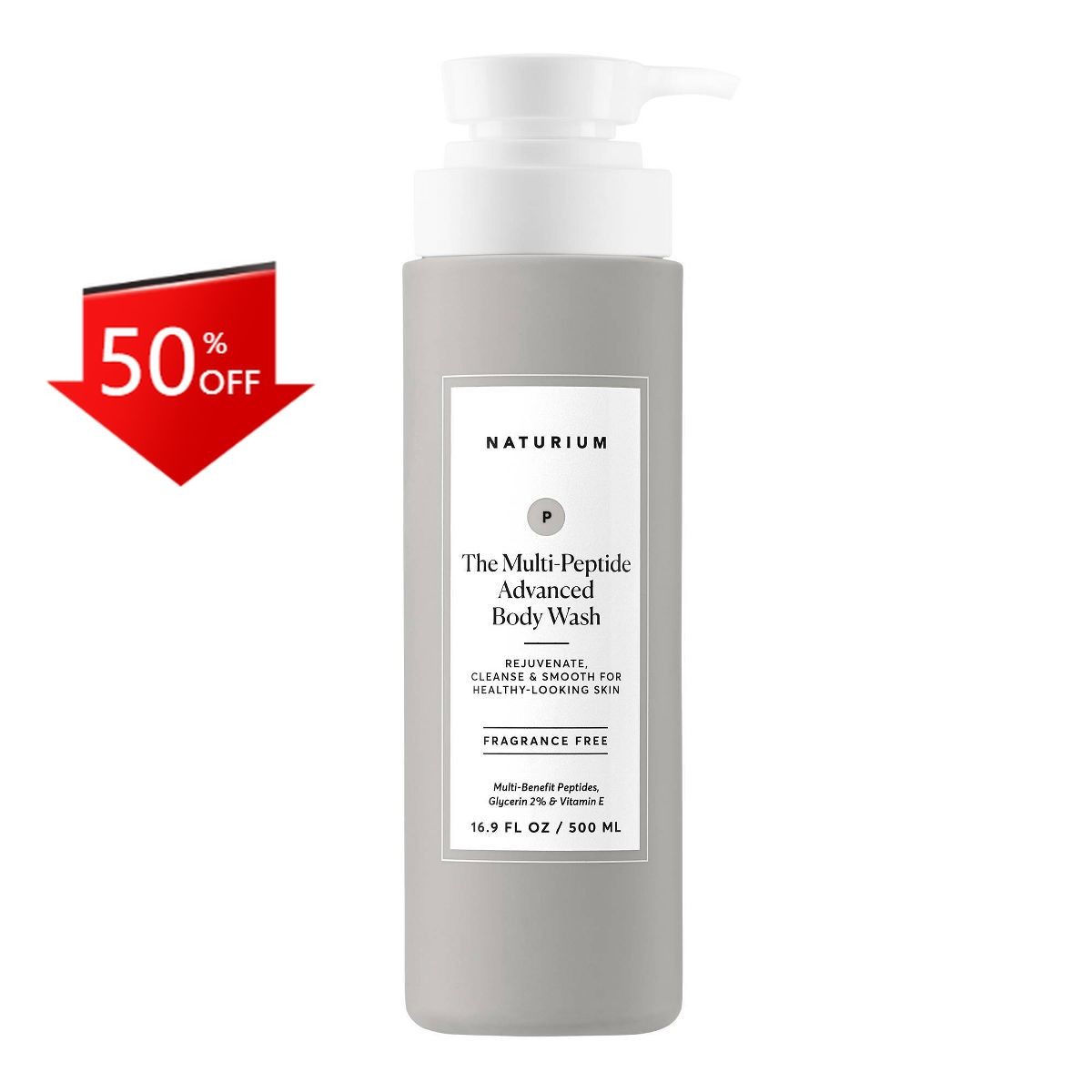 Naturium Multi-Peptide Advanced Body Wash – 16.9 fl oz: For Normal, Combination,