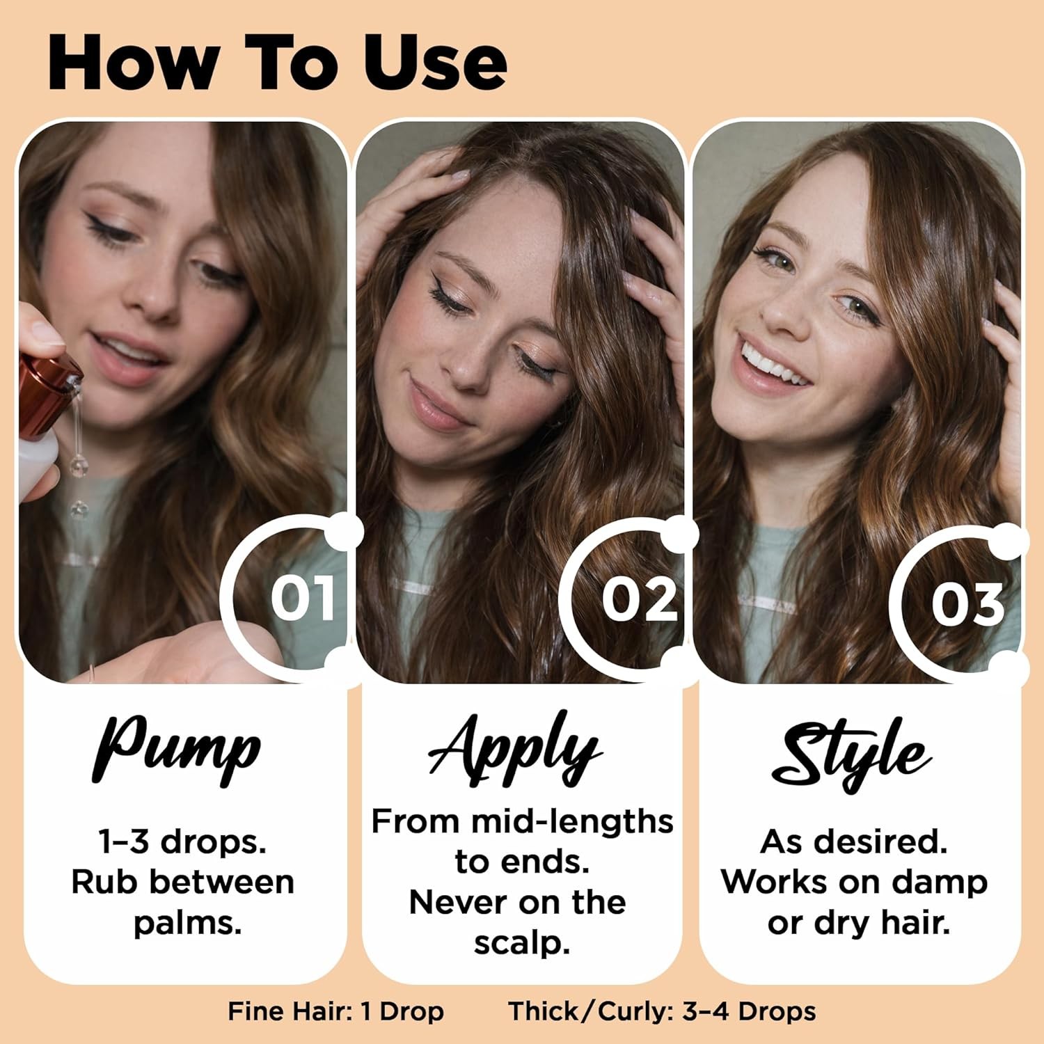 Herstyler Argan Oil Hair Repair Serum Anti Frizz Control Natural Shine Pack of 2