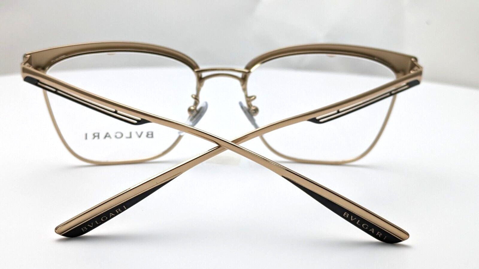 Bvlgari BV 2218 2033 Cat Eye Gold Black Womens Eyeglasses 54mm