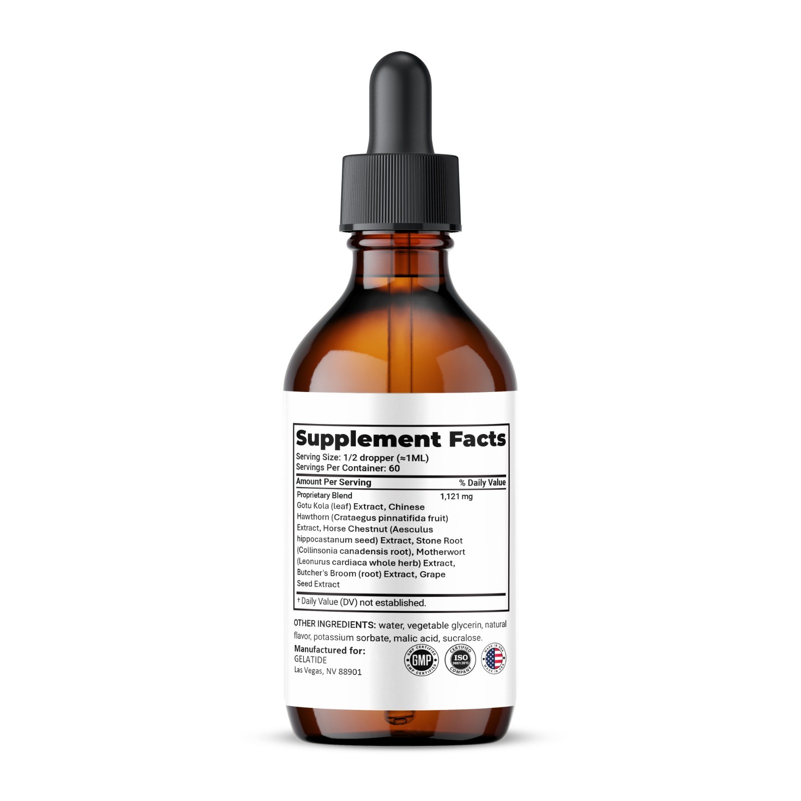 Gelatide Liquid Supplement, All Natural Formula, Gela Tide Drops (3 pack)