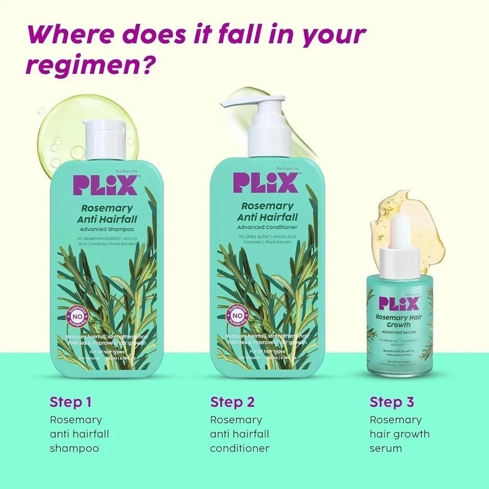 PLIX – Rosemary Hair Growth Serum with 3% Redensyl,4% Ana Gai, 3% Baicapil, 30ml