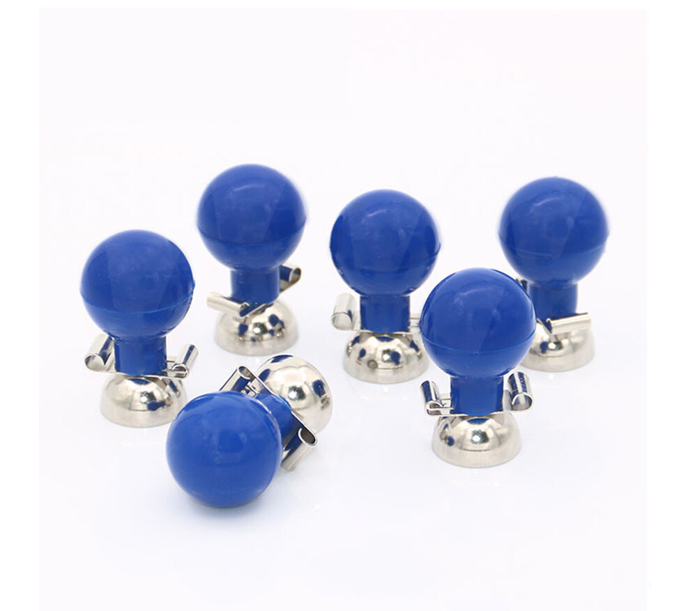 6pcs Chest Suction Cup Bulb ECG EKG Ball Electrode Snap Clip fit 3.0 or 4.0