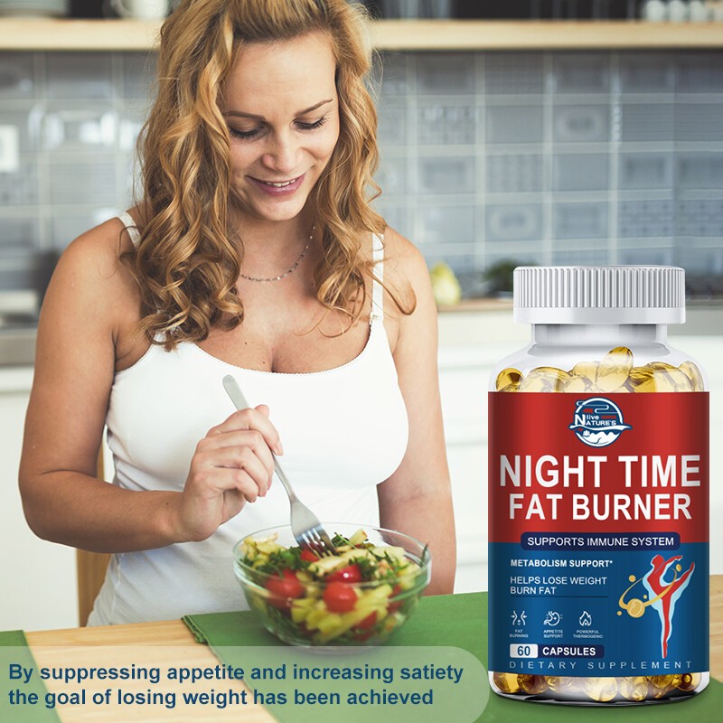 Night Time Fat Burner Weight Loss Capsules for Men & Women Appetite Suppressant