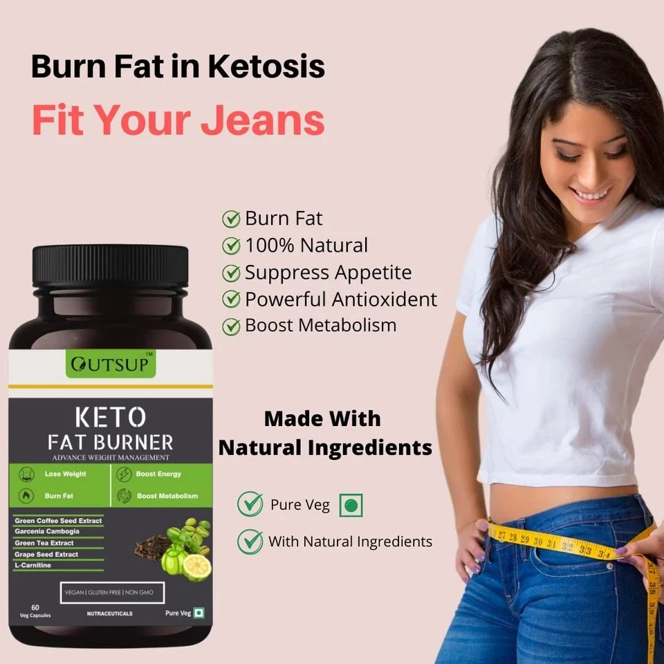 Keto Fat Burner 60 Capsules with L-Carnitine Garcinia Cambogia & Green Coffee