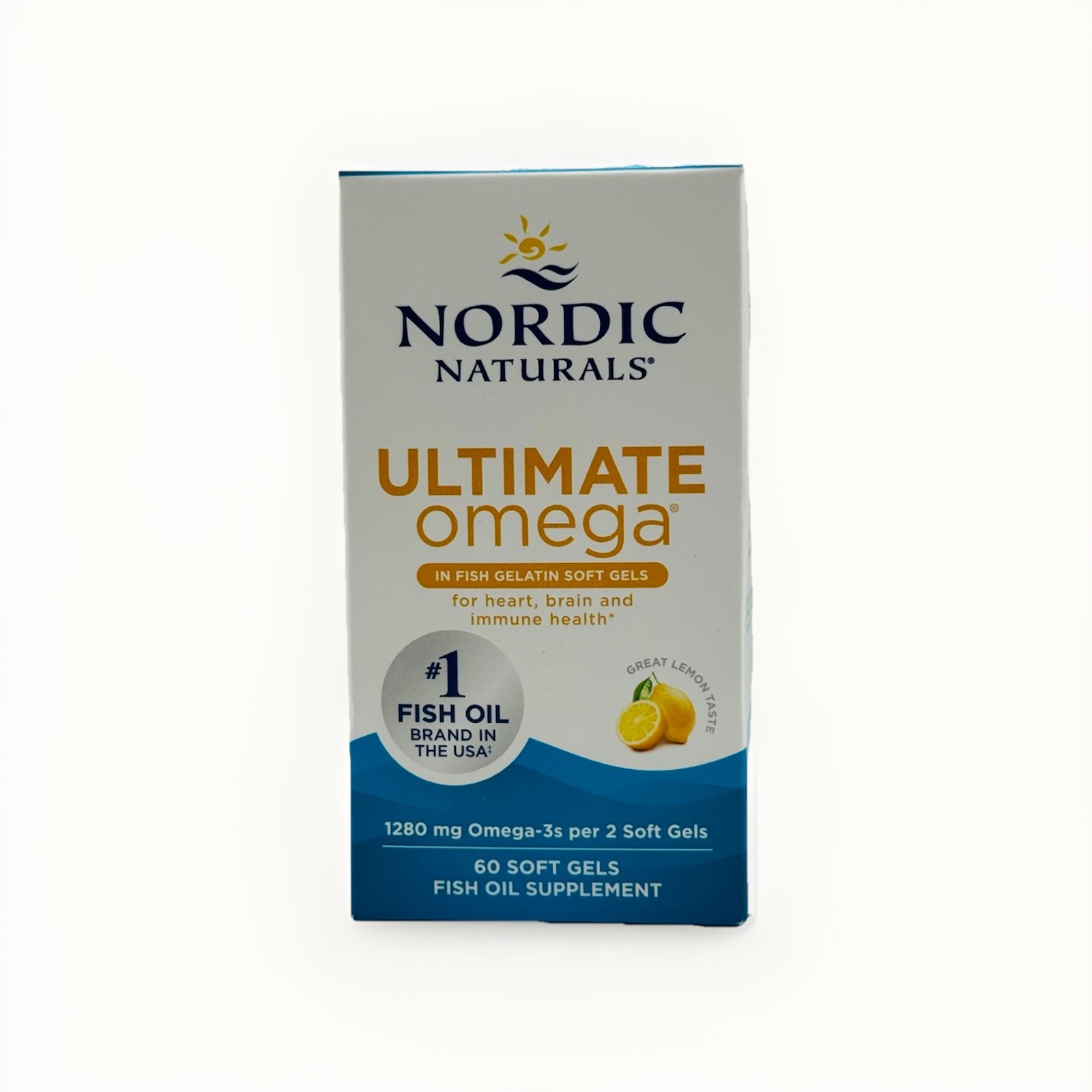 Nordic Naturals Ultimate Omega Fish Gelatin 1280mg 60ct Ex 11/2028