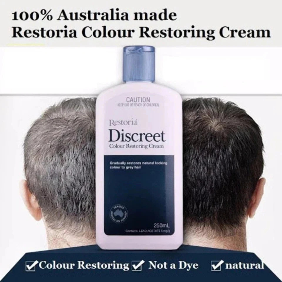 Restoria Discreet Hair Cream 250ml – Grey Hair Reversal & Natural Color Restore