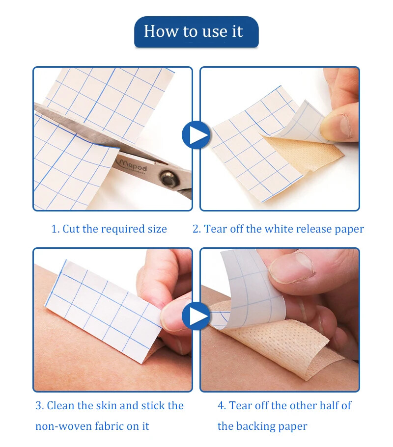 Medical Non-woven Tape for Plaster and Wound Dressing Fixation Adhesive Tape New