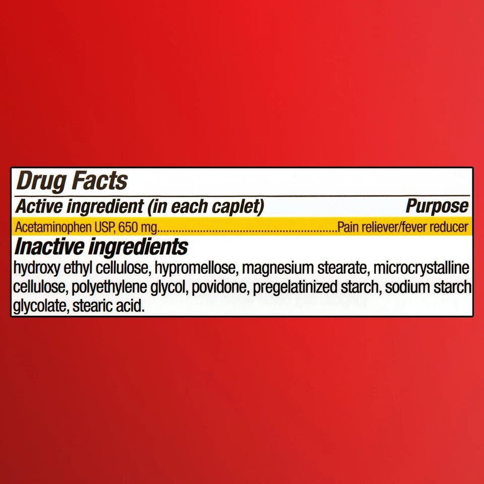 Equate 8HR Pain Relief Acetaminophen, Extended Release Tablets, 650 mg, 225 Ct