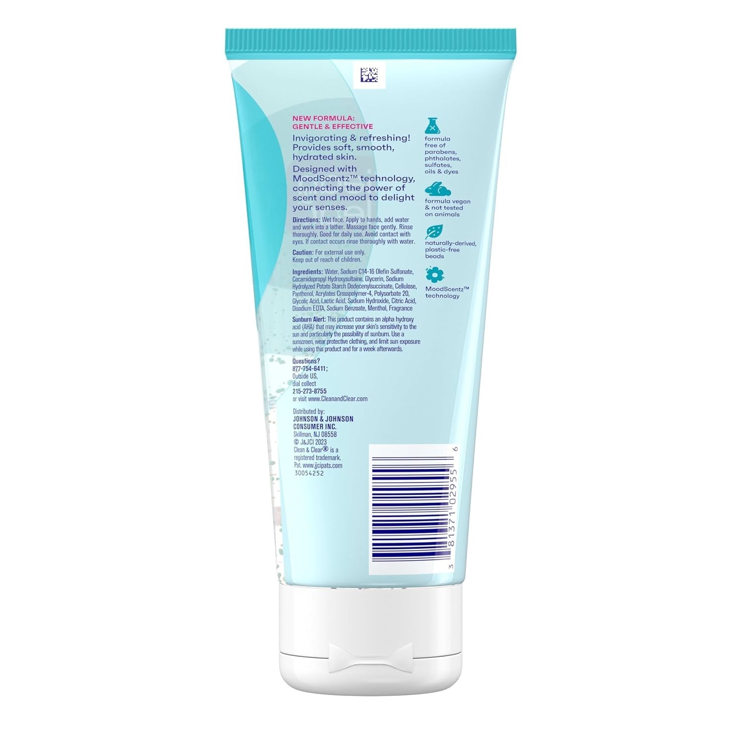 Clean & Clear Deep Action Exfoliating Facial Cleanser, Scrub & Face Wash,7 Fl Oz