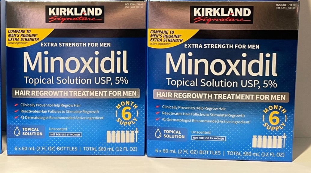 KIRKLAND 5% Minoxidil Solution (12 Month, 2 Boxes) Men Hair Regrowth EXP: 12/26#
