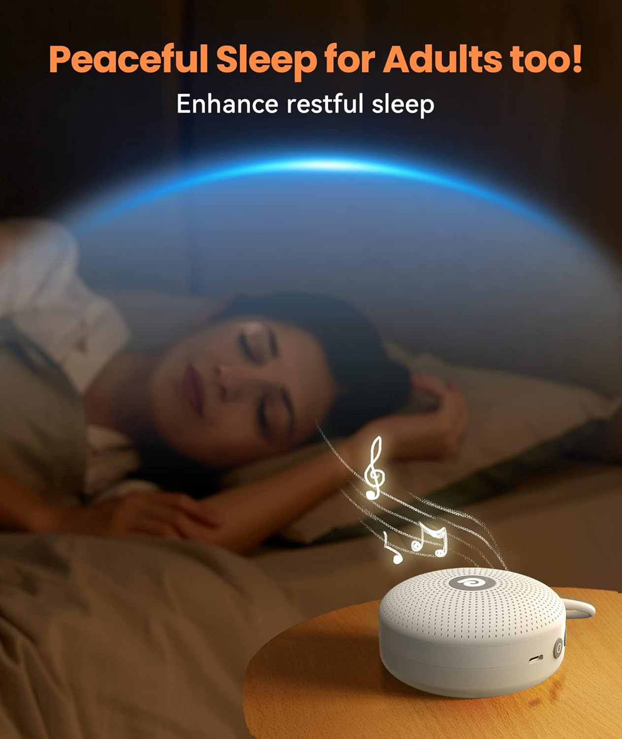 Portable Noise Machine for Baby Adult, Features Powerful Battery, 21 Soothing So