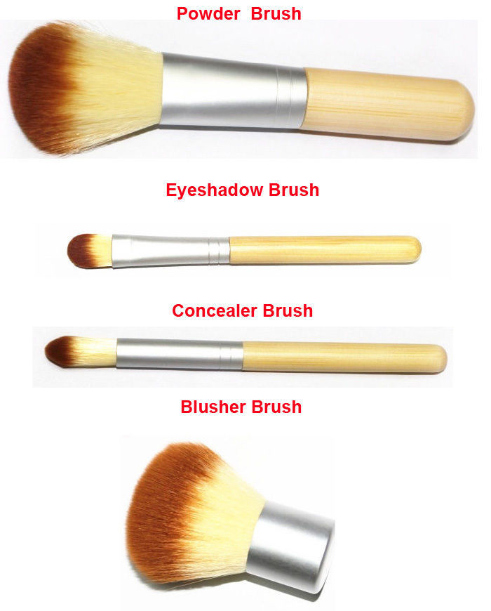 FAST SHIP 3 DAYS 1 set 4pcs foundation powder brush set earth-friendly