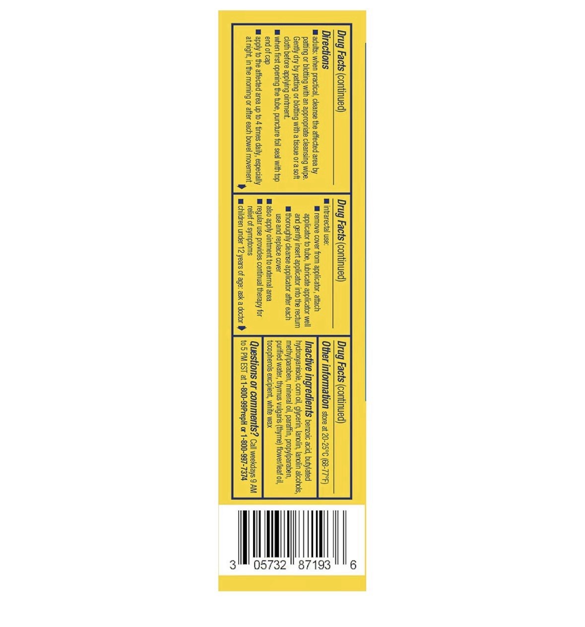Preparation H Hemorrhoid Ointment, Itching, Burning and Discomfort Relief-1 Tube