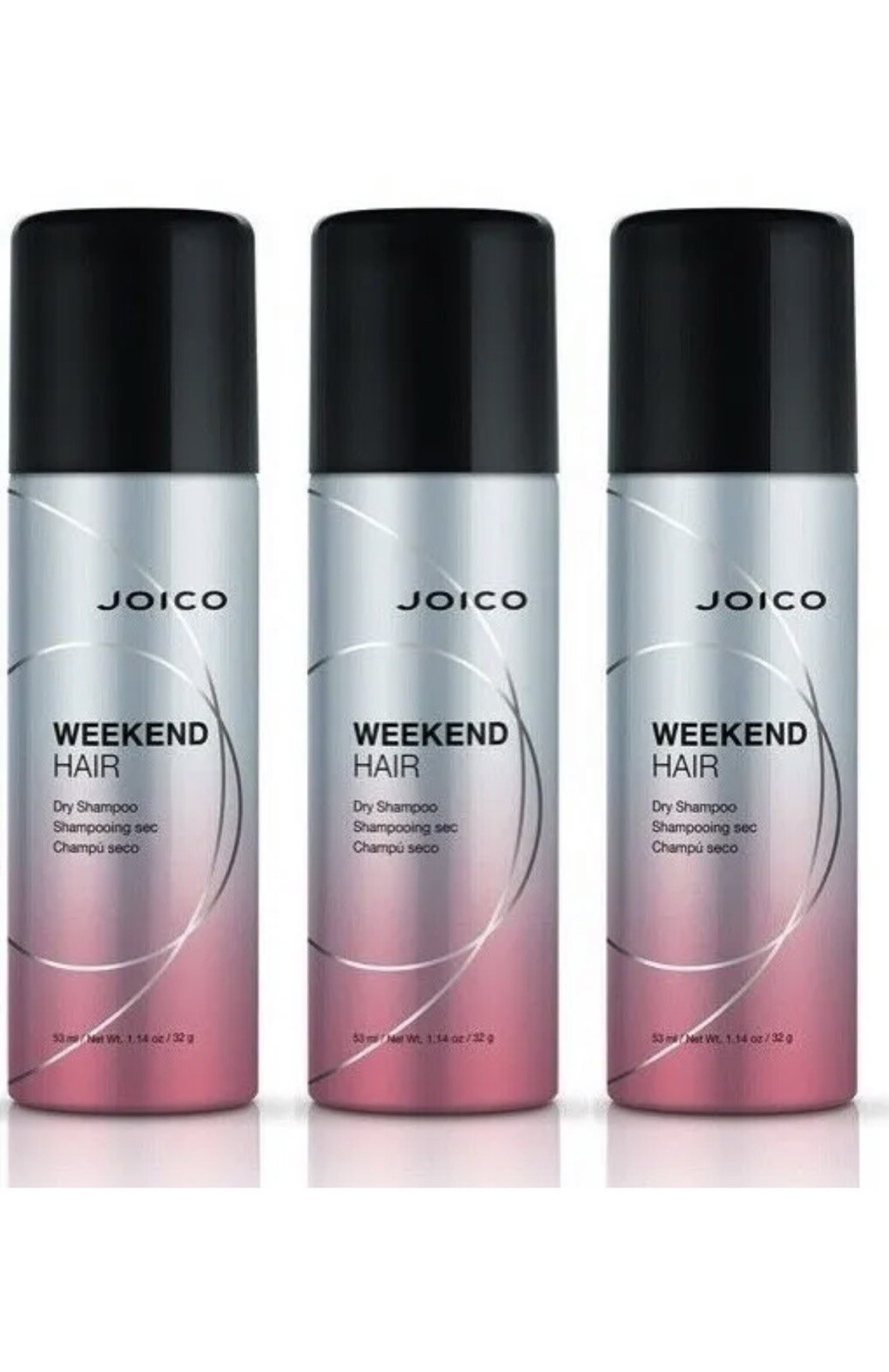 3 Joico Weekend Hair Dry Shampoo 1.14oz Hair Care Travel Size New