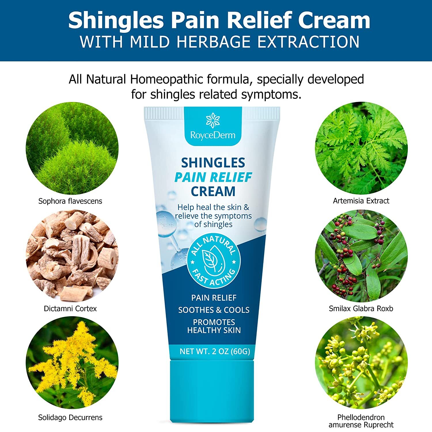 Shingles Treatment, Anti Itch Cream Extra Strength Shingles Pain Relief Cream