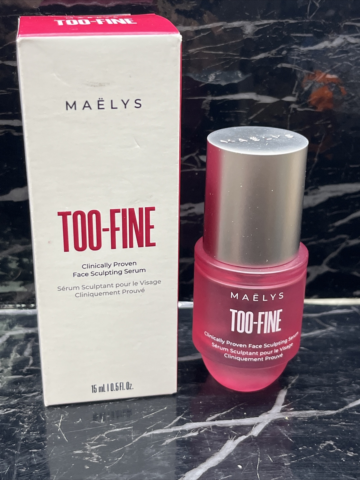Maelys TOO-FINE Clinically Proven Face Sculpting Serum 0.5 Fl. Oz. NEW
