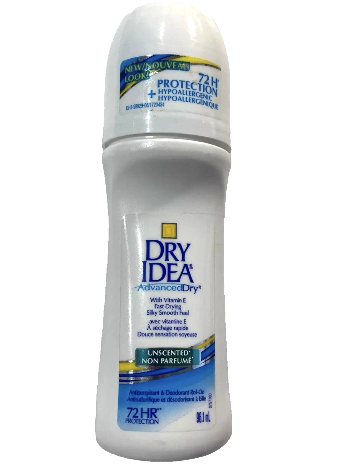 Dry Idea Unscented Advanced Dry Roll On Antiperspirant Deodorant 3.25oz Original