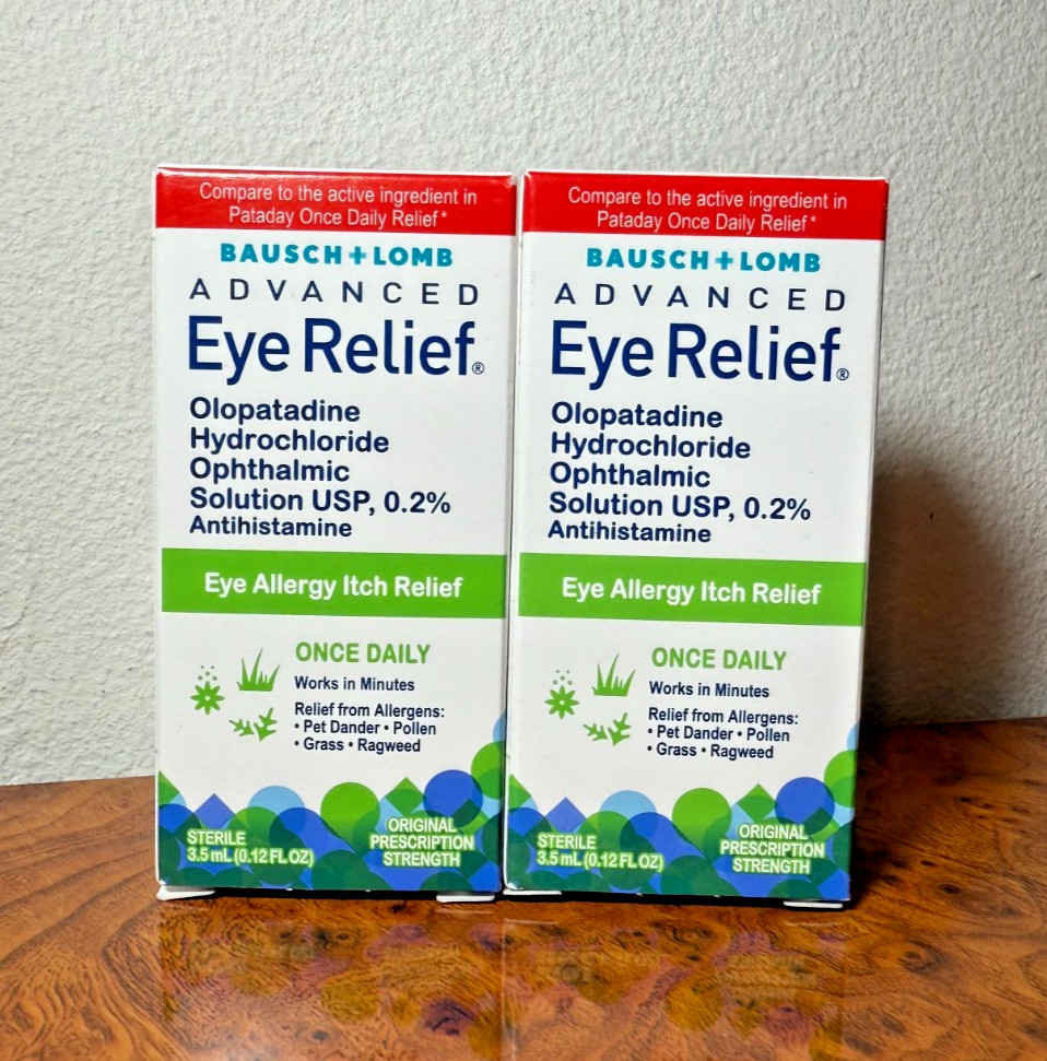 LOT of 2 – Bausch+Lomb Advanced Eye Allergy Itch Relief – EXP 02/2027