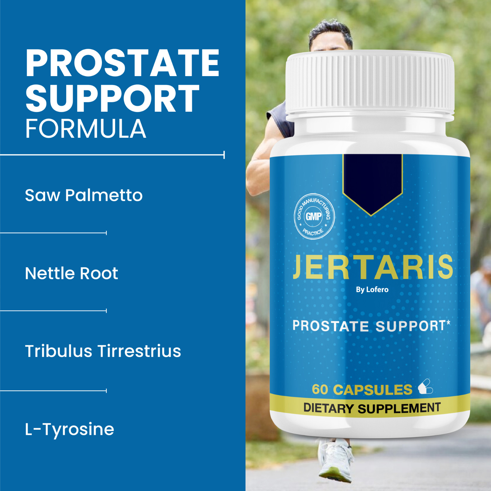 Jertaris Pills for Men’s Wellness, Jertaris Advanced Male Prostate Health (60ct)