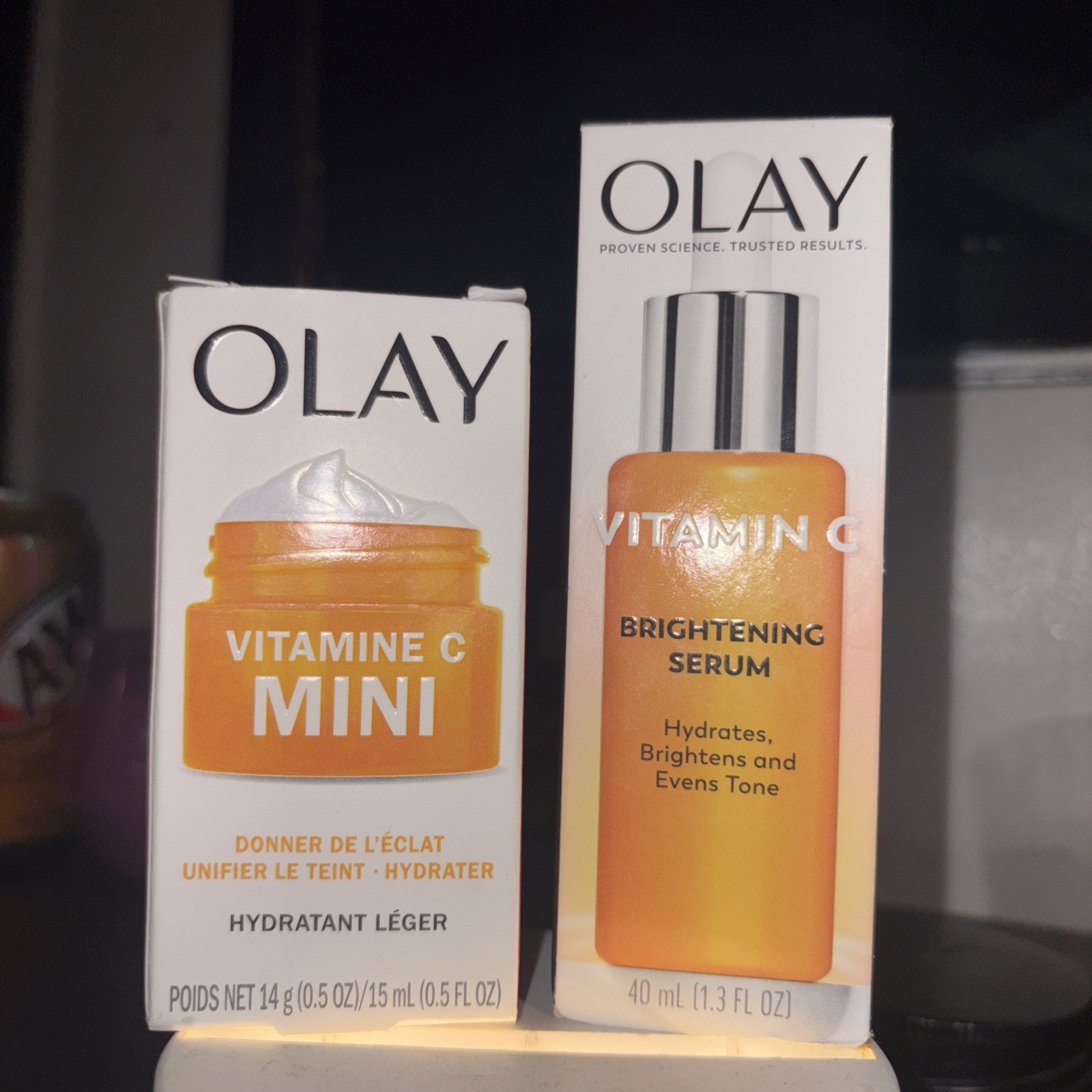 Olay Vitamin C Peptide 24 Brightening Serum & Olay Vitamin C hydrate Moisturizer