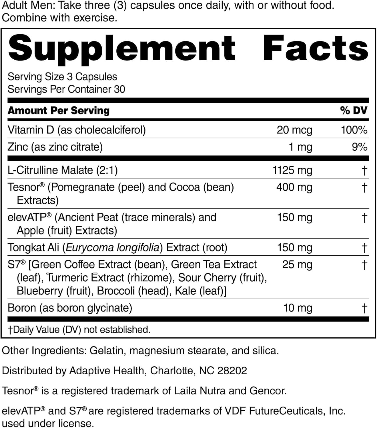 Nugenix Total-T2 Testosterone Booster and Nitric Oxide Booster for Men 90 Caps