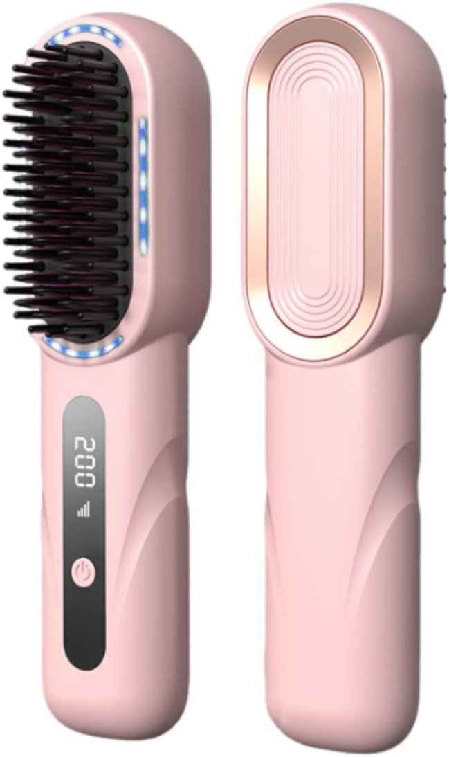 Electric Hair Straightening Comb Rechargeable 5000mAh Battery Powered Cordless