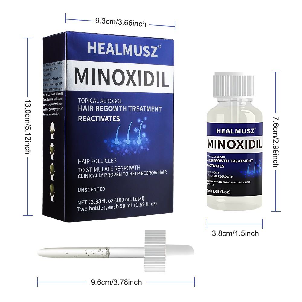 Minoxidil 5% Hair Regrowth Solution Extra Strength For Men 6 Month Supply 6*50ml