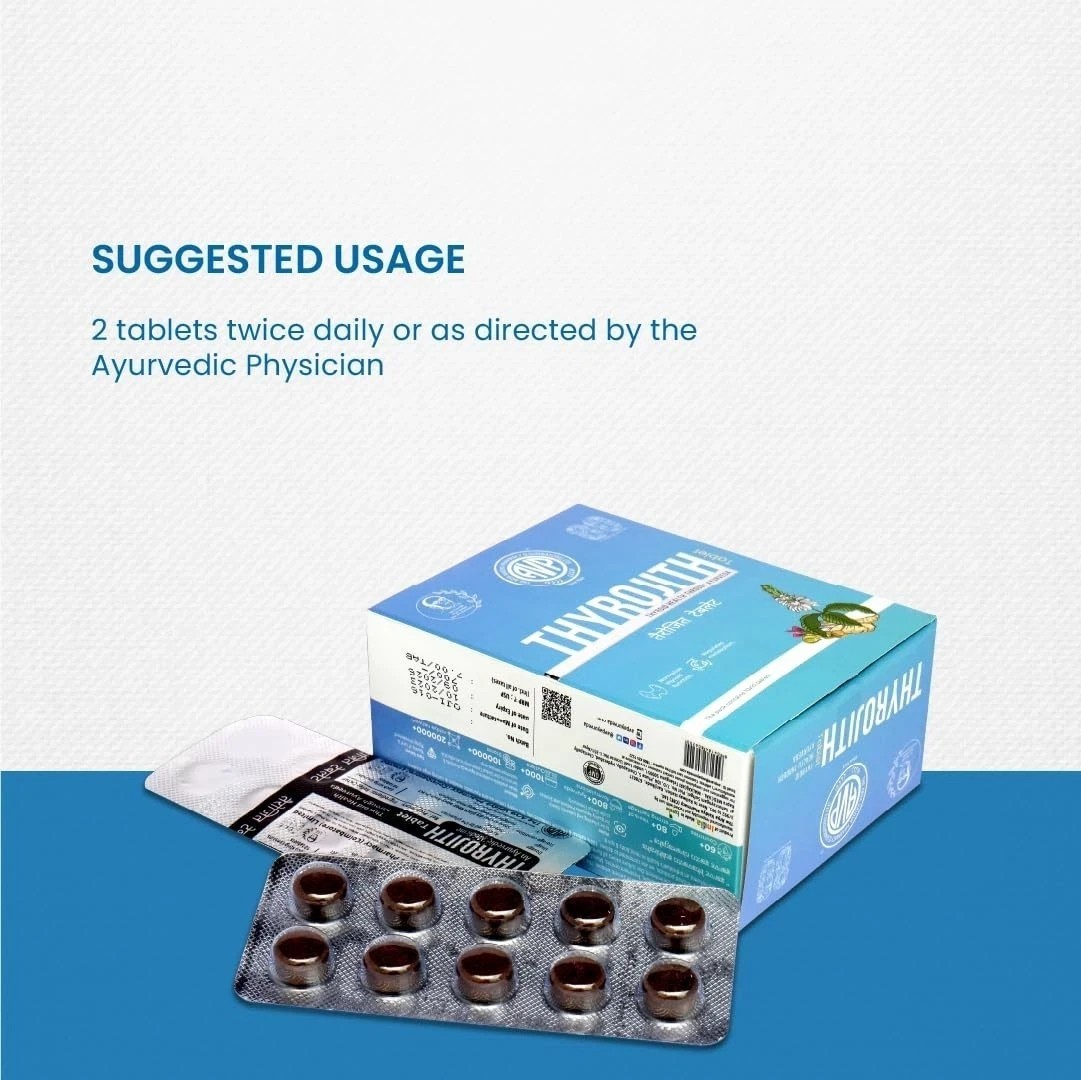 AVP Thyrojith 100 Tablets Ayurvedic Remedy for Thyroid Hormone Imbalance