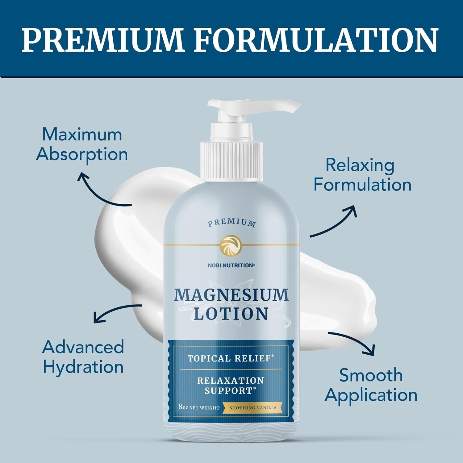 M3 Magnesium Lotion to Relieve Muscle Cramps & Soreness Calming Recovery, 8 oz
