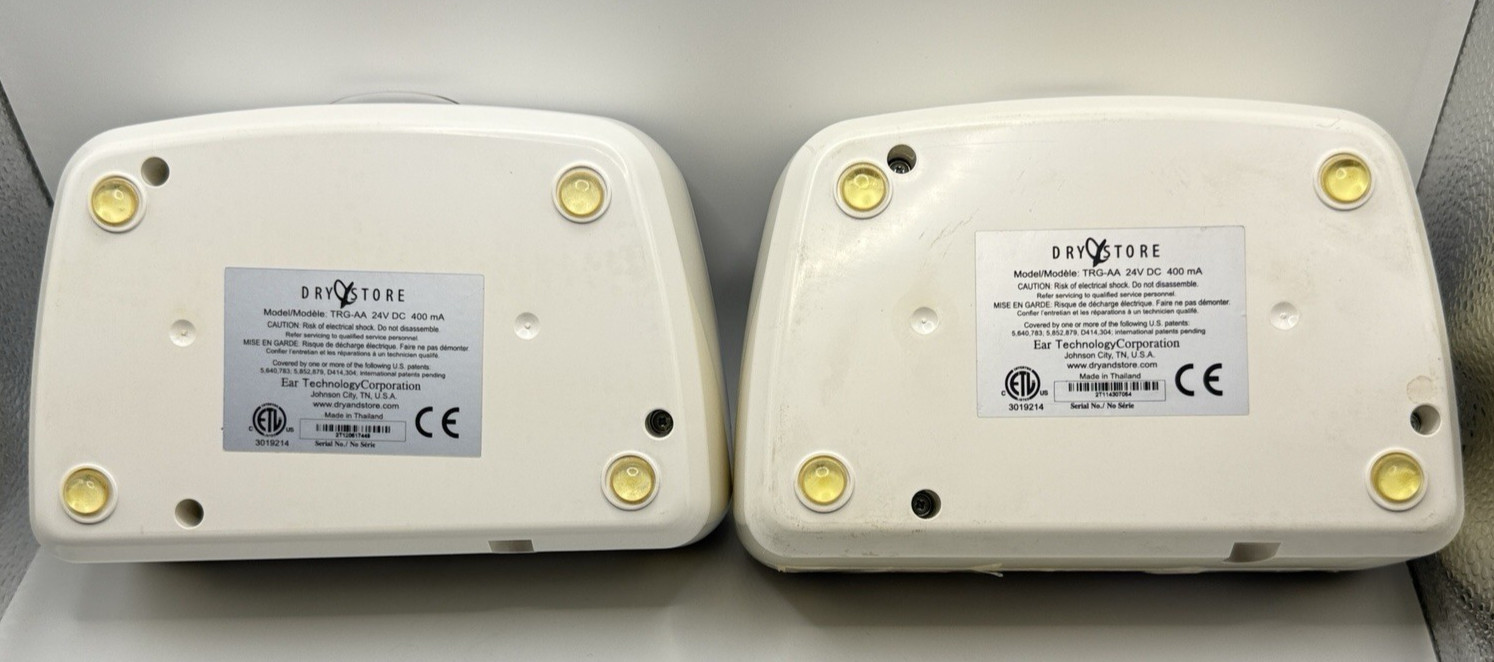 Dry & Store Global II Hearing Aid Dehumidifier Lot (2) UV-C Dryer Parts Repair