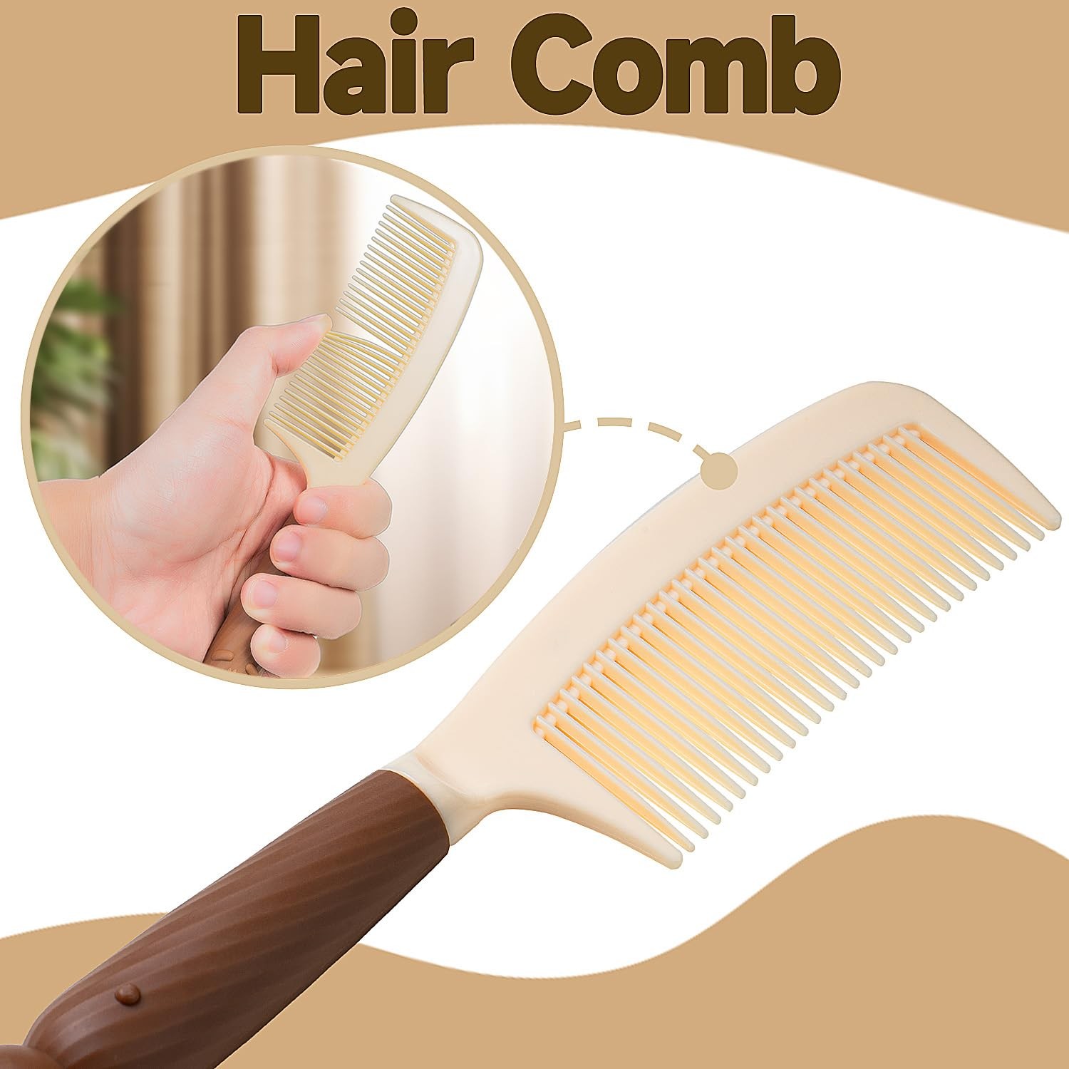 1 Set 4 Pcs Hair Brush and Comb Set for Girls, Comb Mirror Set, Hair Brush Se…