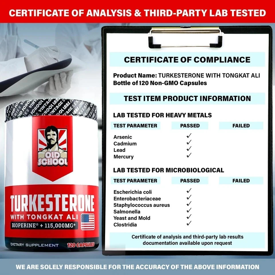 Turkesterone 15,000mg [Max Potency] + BioPerine® for High Absorption Supplement