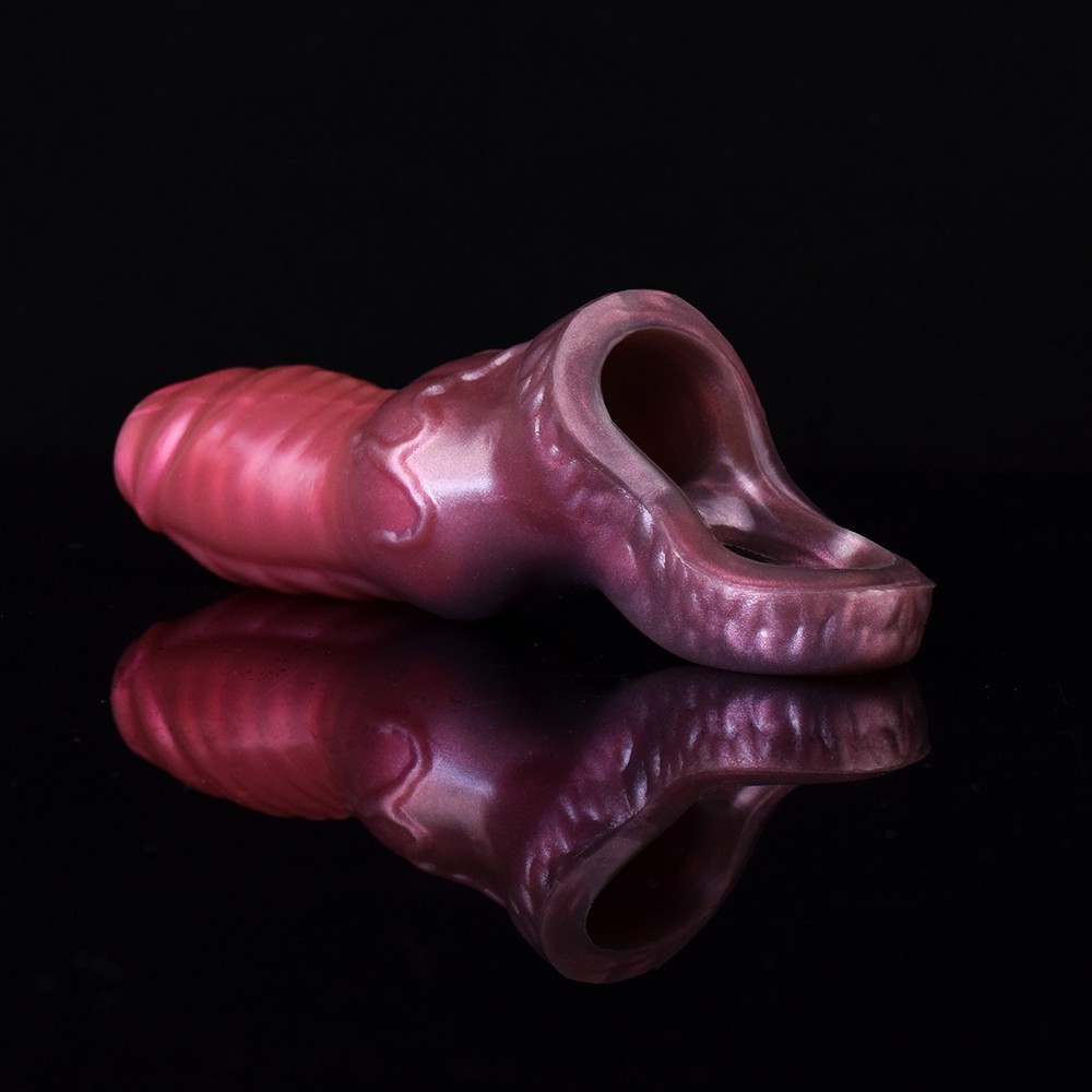 Male Fantasy Monster Cock Extension Sleeve Silicone Enlarger Enhancer Sheath