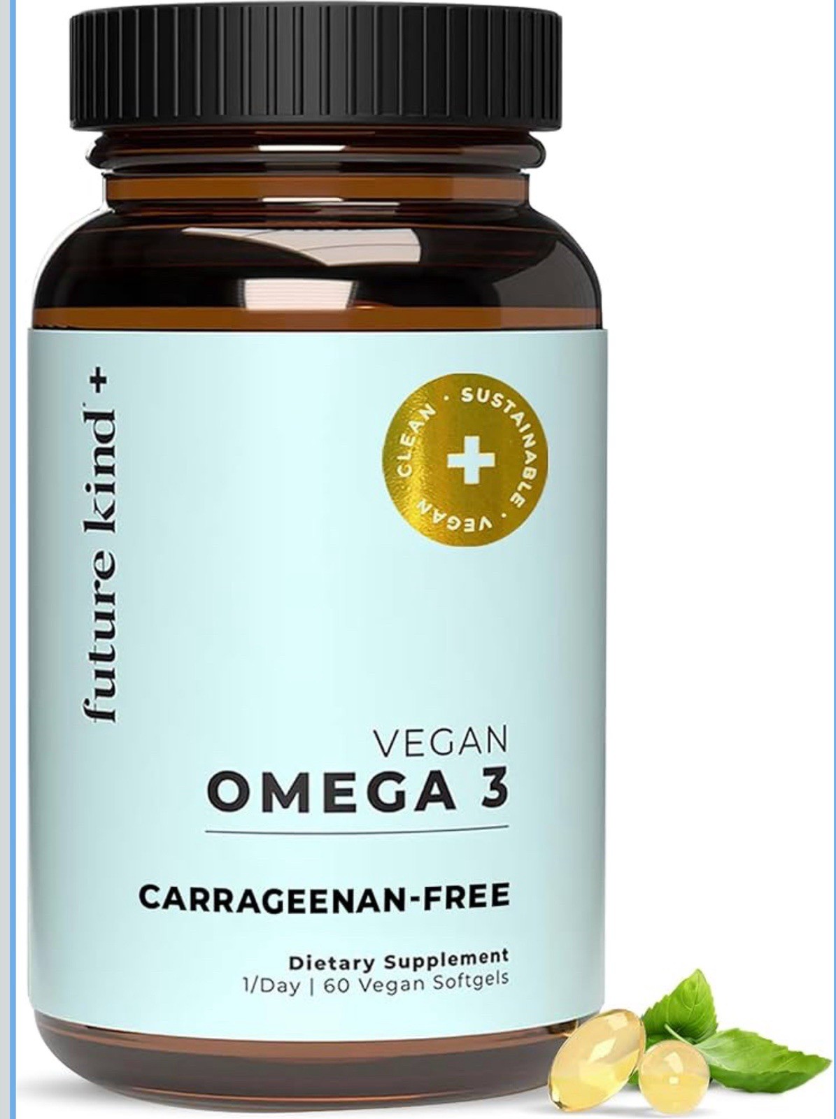 future kind + Vegan Omega 3 -60 Softgels Exp:11/26 (2pack 💚New