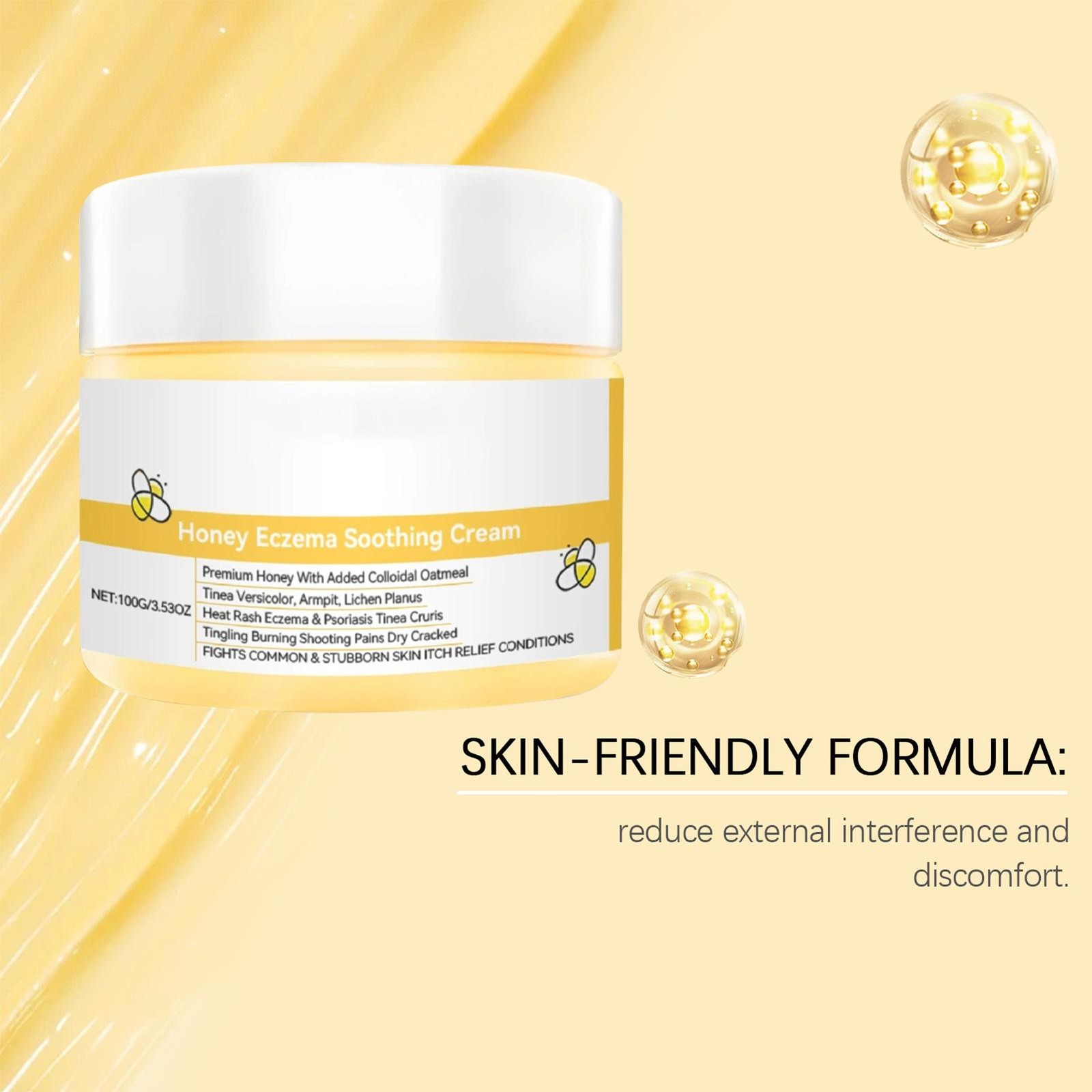 Honey Eczema Soothing Cream Moisturizing Lotion For Dry Itchy Skin Eczema Relief