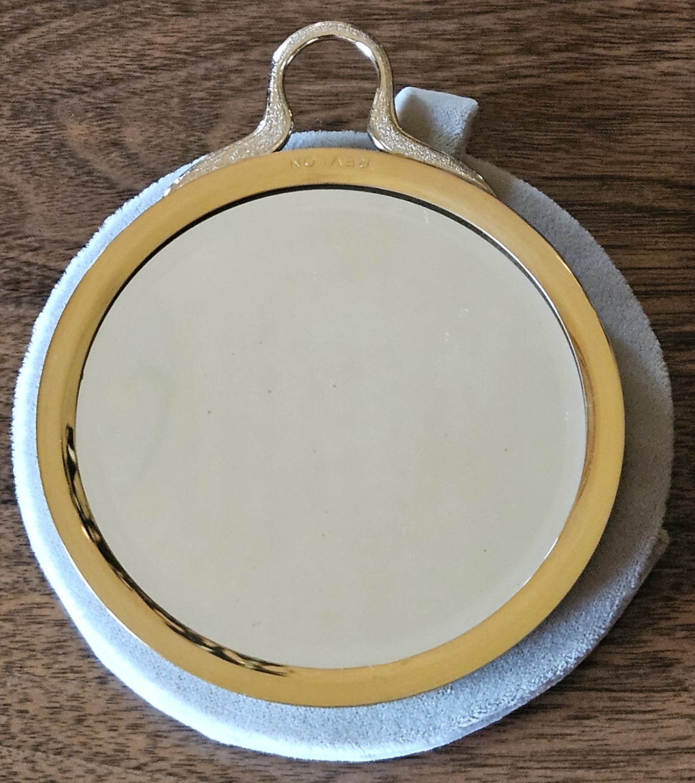 Vintage Ultima II Revlon Enamel Handmirror w/Velvet Sack and Gold Box SEE NOTE