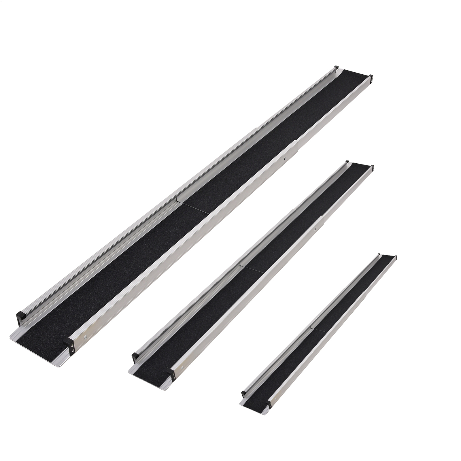 2 Pack Telescopic Aluminum Alloy Wheelchair Ramp 4/6/8 Ft Mobility Ramp 660 Lbs