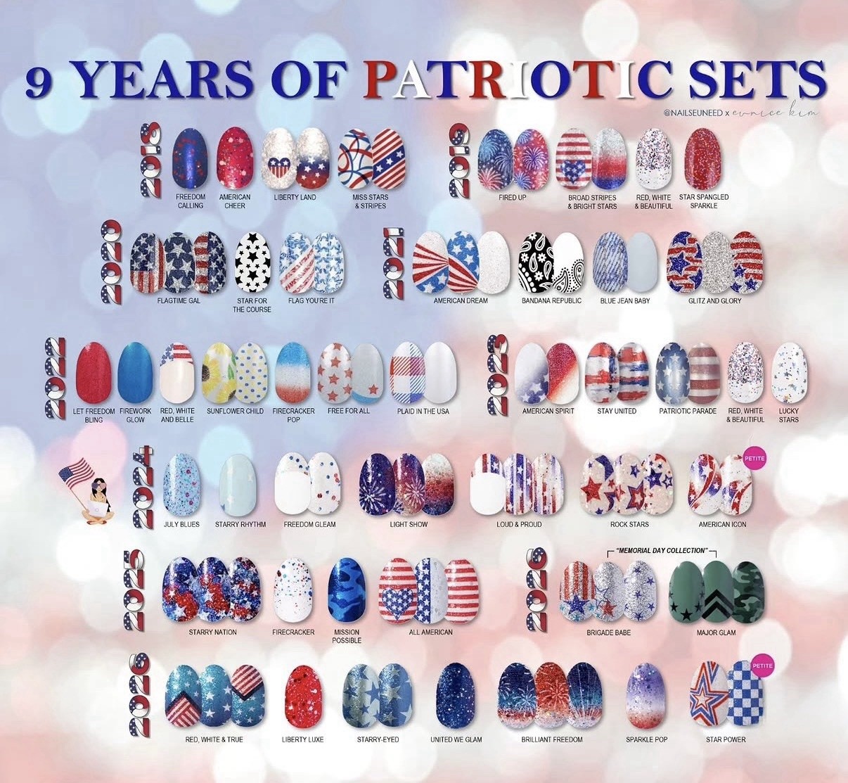 Color Street Nail Polish Strips ~ Patriotic USA red white blue America flag 🇺🇸