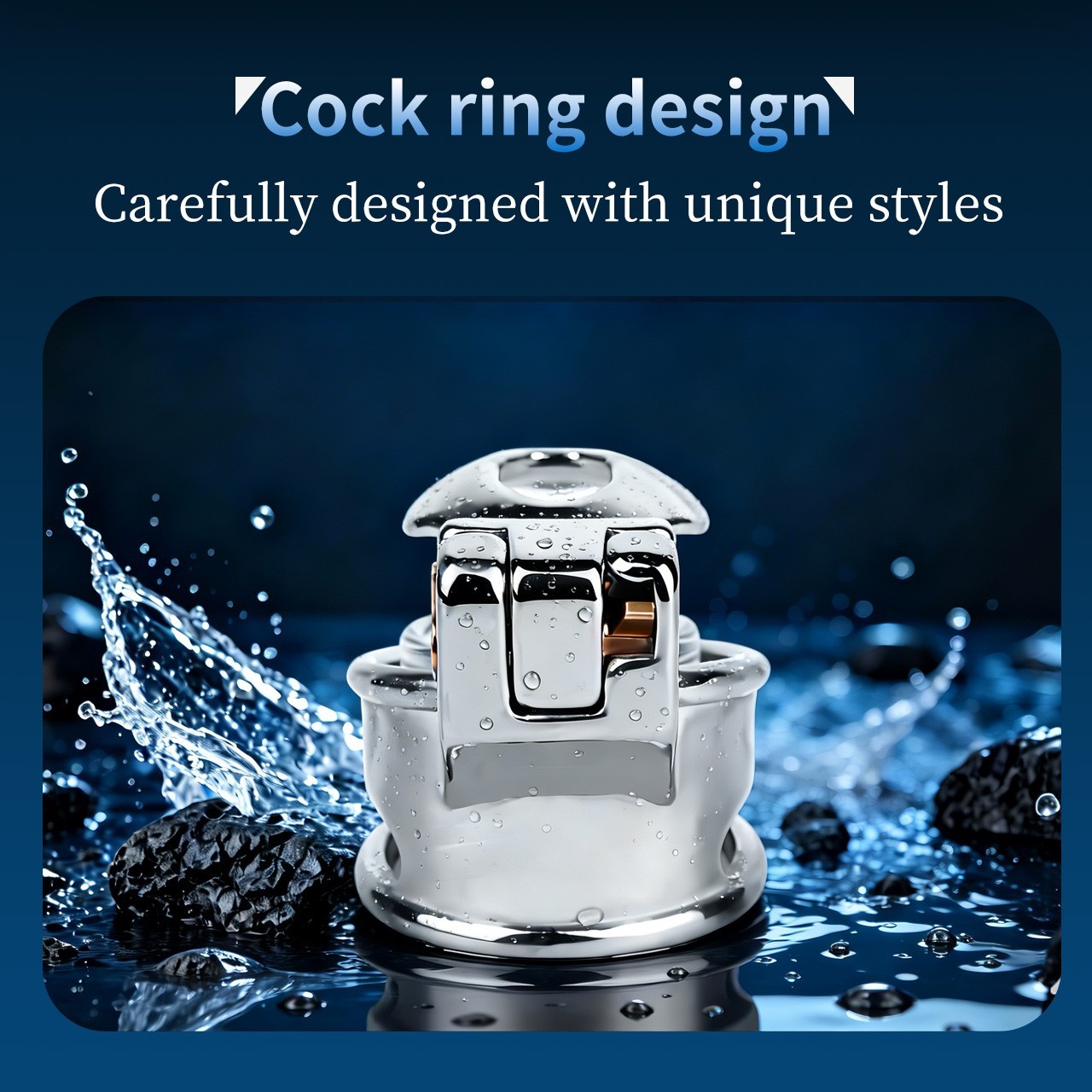 New Stainless Steel Male Chastity Device Realistic Cage Men Metal Locking Belt